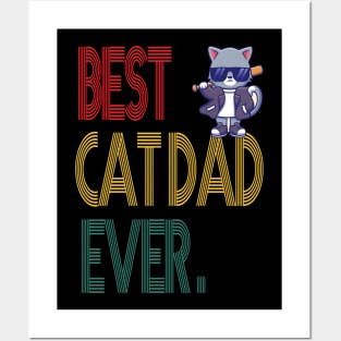 best cat dad ever Posters and Art